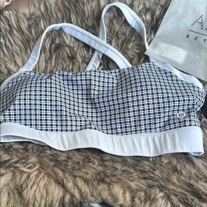 ASTORIA Blue  and White Checkered Sports Bra size XL